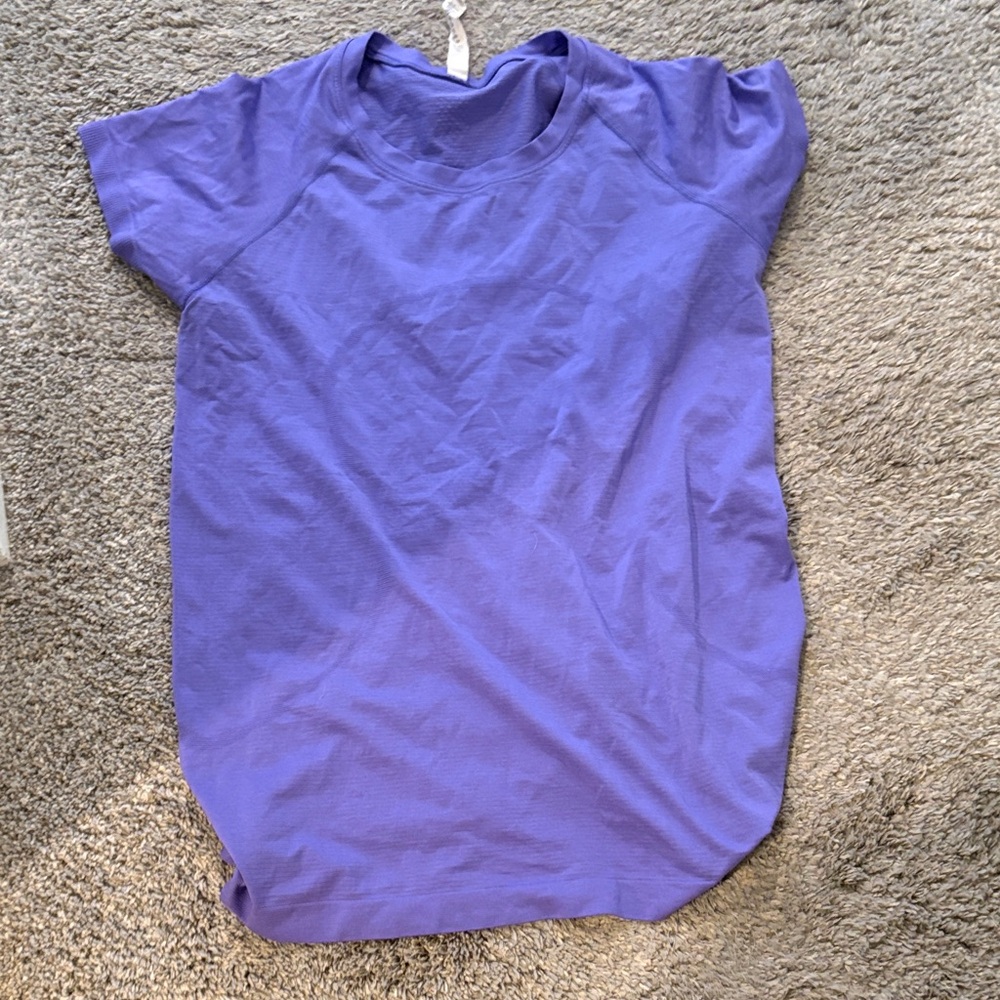 Short Sleeve Crewneck Top - Purple